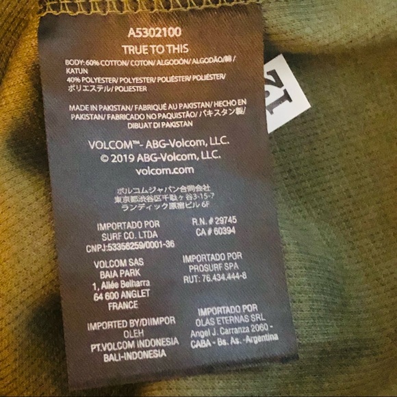 NWT Volcom Nunez Graphic Thermal Unisex LS Shirt - Picture 7 of 9